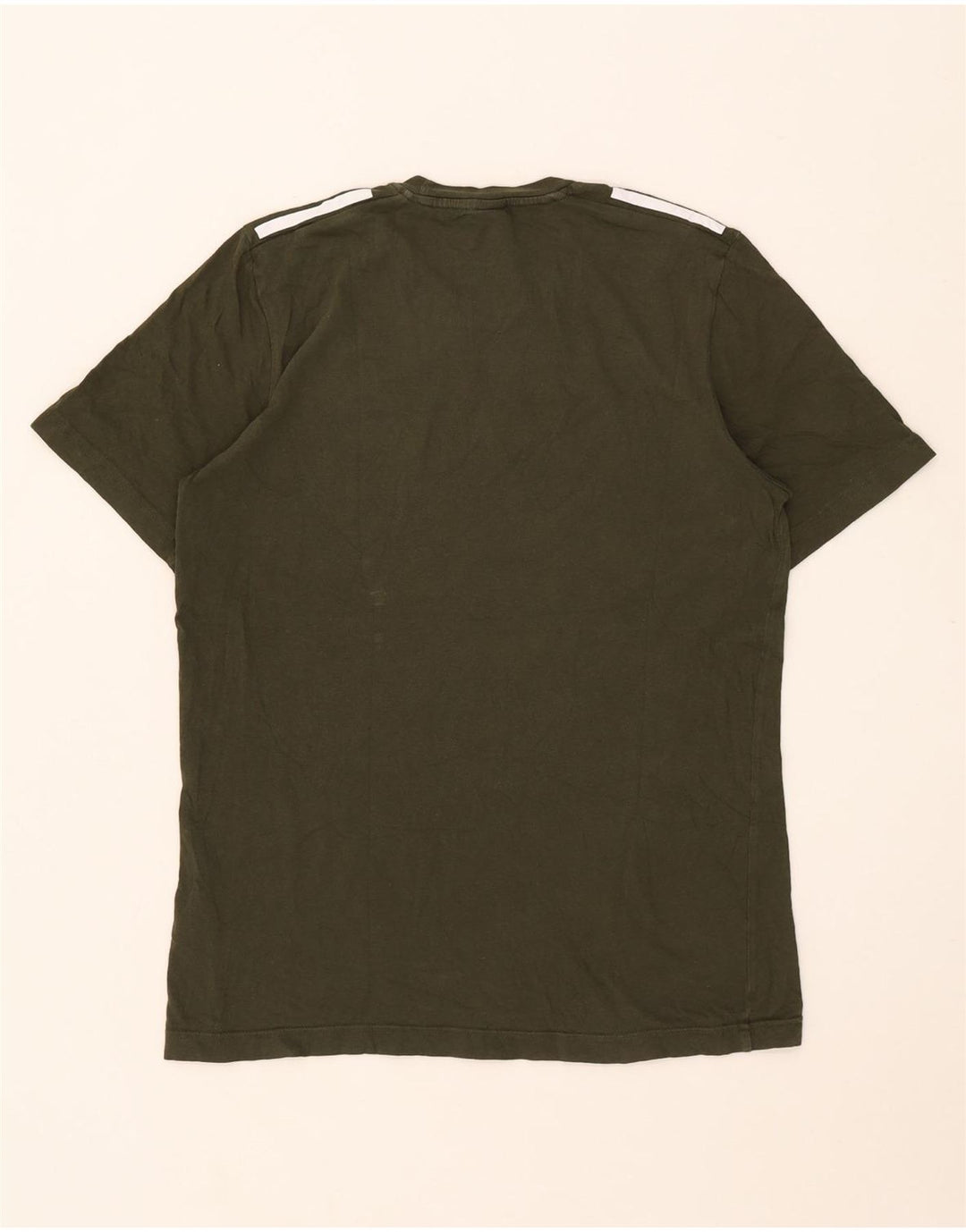 Adidas Herre T-Shirt Top Lille Khaki Bomuld