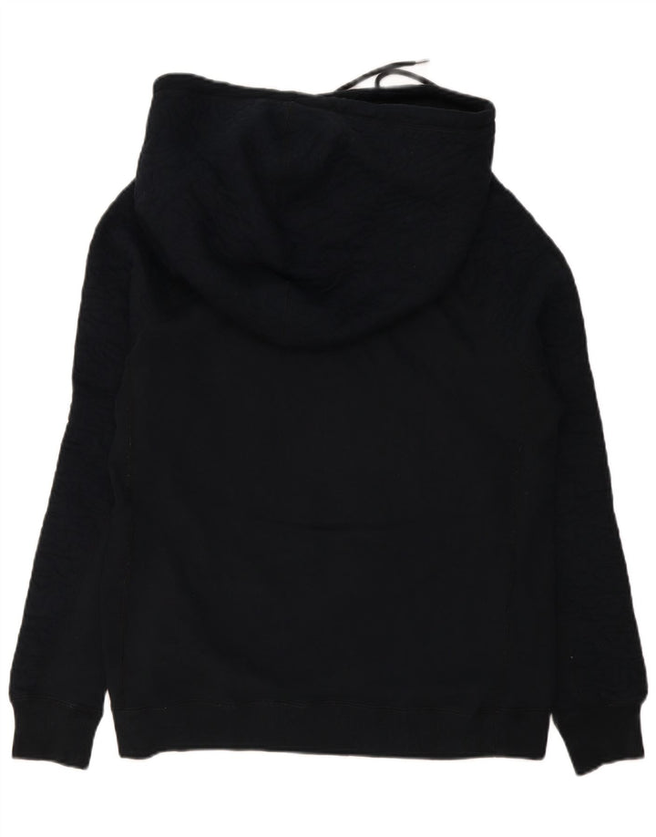 Nike Dame Oversized Hoodie Jumper UK 14 Medium Sort Bomuld
