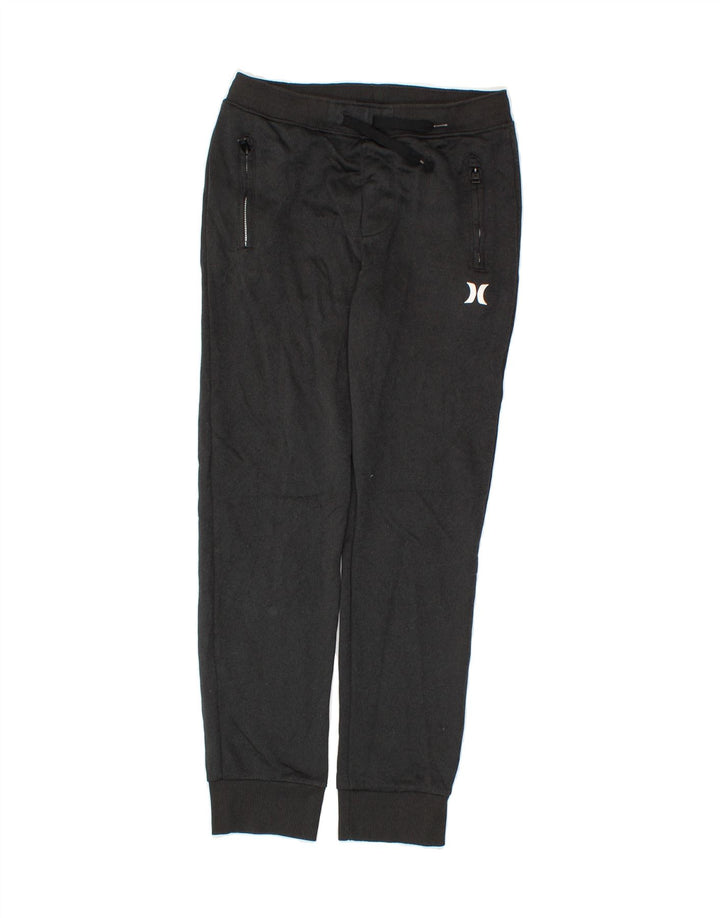 HURLEY Boys Tracksuit Trousers Joggers 10-11 Years Medium Black Polyester Vintage Hurley and Second-Hand Hurley from Messina Hembry 