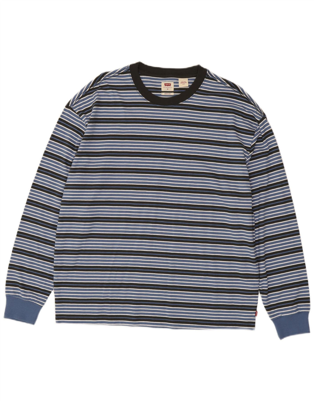 Levi's Herre Oversized Top Langærmet Mellemblå Stribet Bomuld