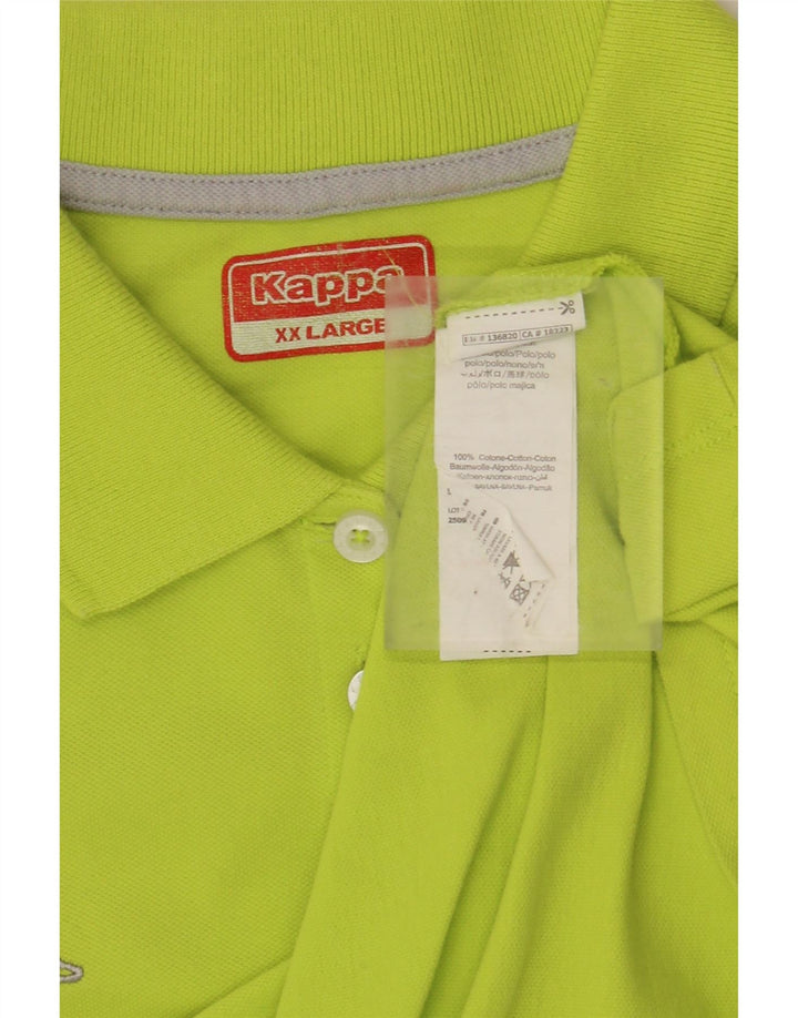 KAPPA Grafisk poloshirt til kvinder UK 20 2XL Grøn bomuld
