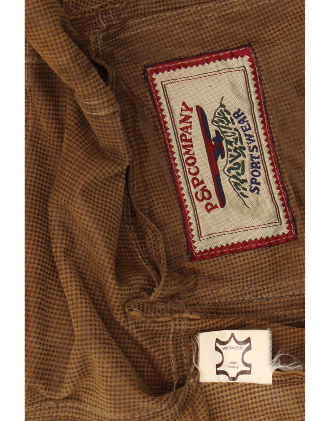VINTAGE Herre 2-knaps ruskindsblazerjakke UK 42 XL brunt læder