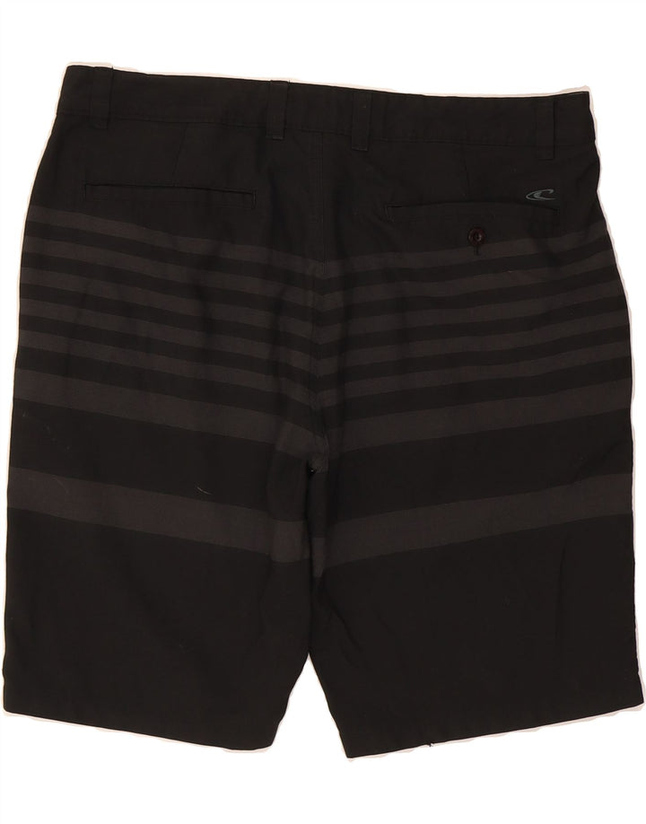 O'NEILL Mens Chino Shorts W36 Large  Black Striped Polyester Vintage O'Neill and Second-Hand O'Neill from Messina Hembry 