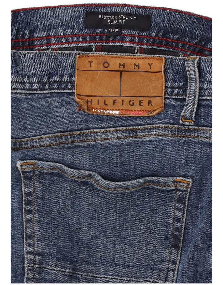 Tommy Hilfiger Herre Bleecker Slim Jeans W36 L10 Blå Bomuld