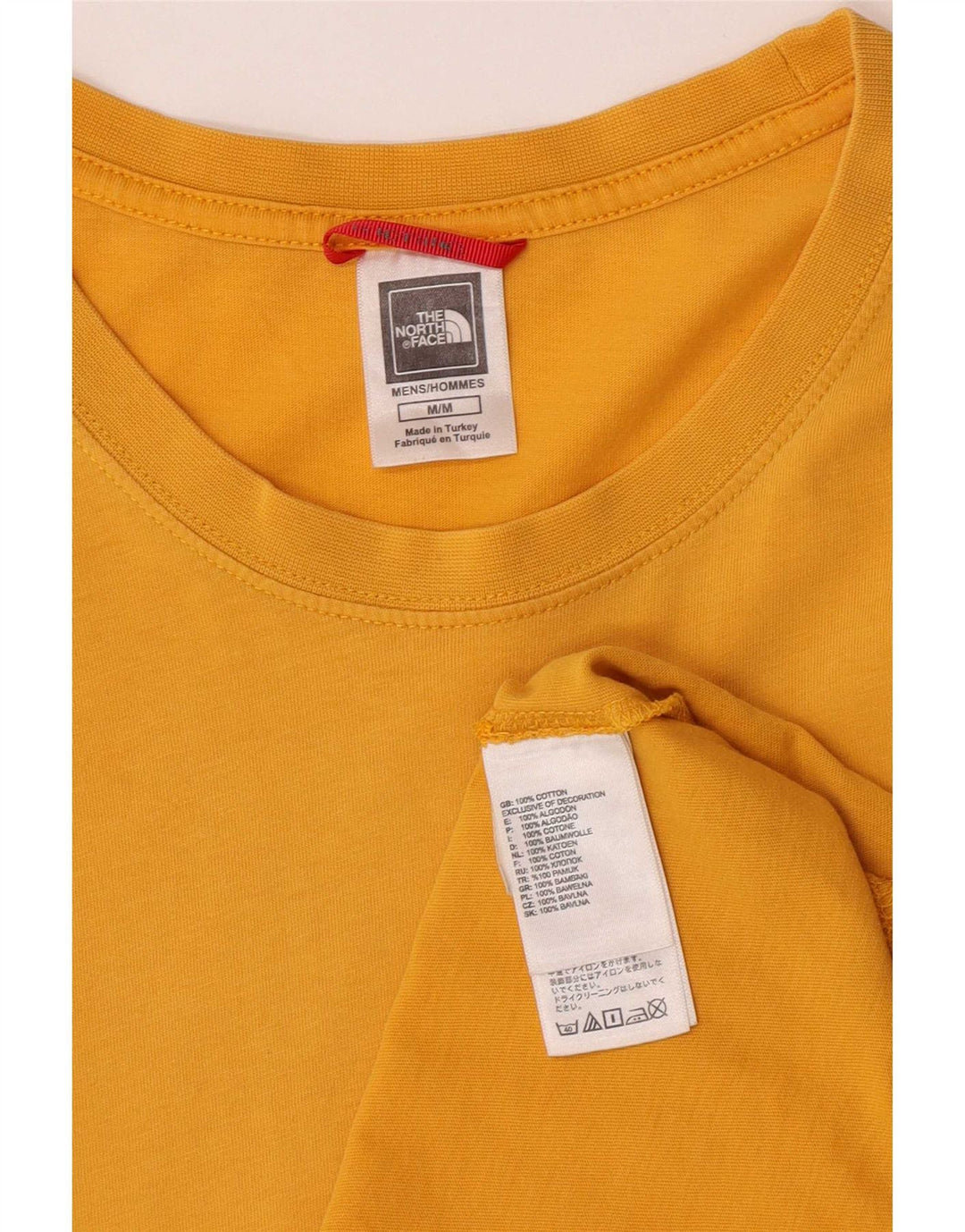The North Face Herre grafisk T-shirt Top Medium Gul Bomuld