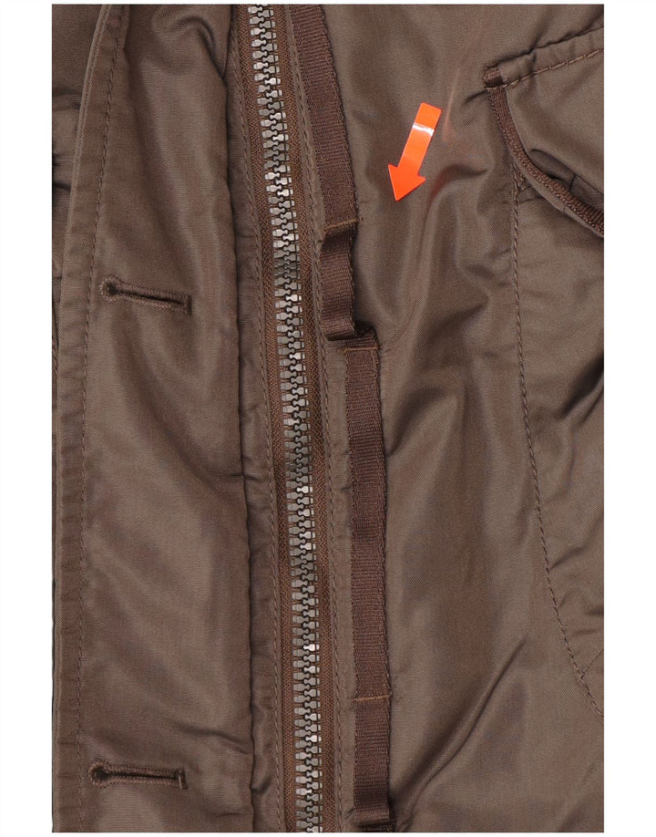 PEUTEREY Polstret frakke med hætte til kvinder IT 40 Small Khaki Polyester