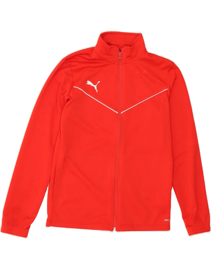 PUMA Boys Tracksuit Top Jacket 11-12 Years Red Polyester Vintage Puma and Second-Hand Puma from Messina Hembry 