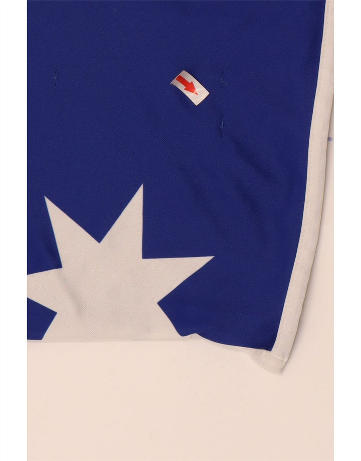 Errea Herre grafiske sportsshorts Medium Marineblå Colourblock Polyester