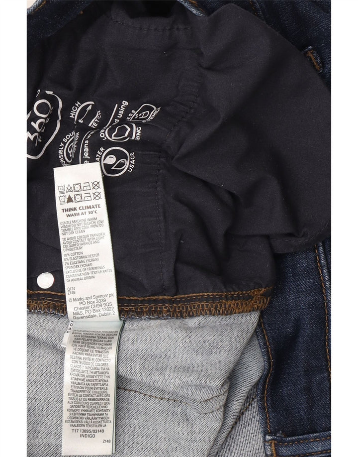 Marks & Spencer Herre Regular Slim Jeans W36 L31 Marineblå Bomuld