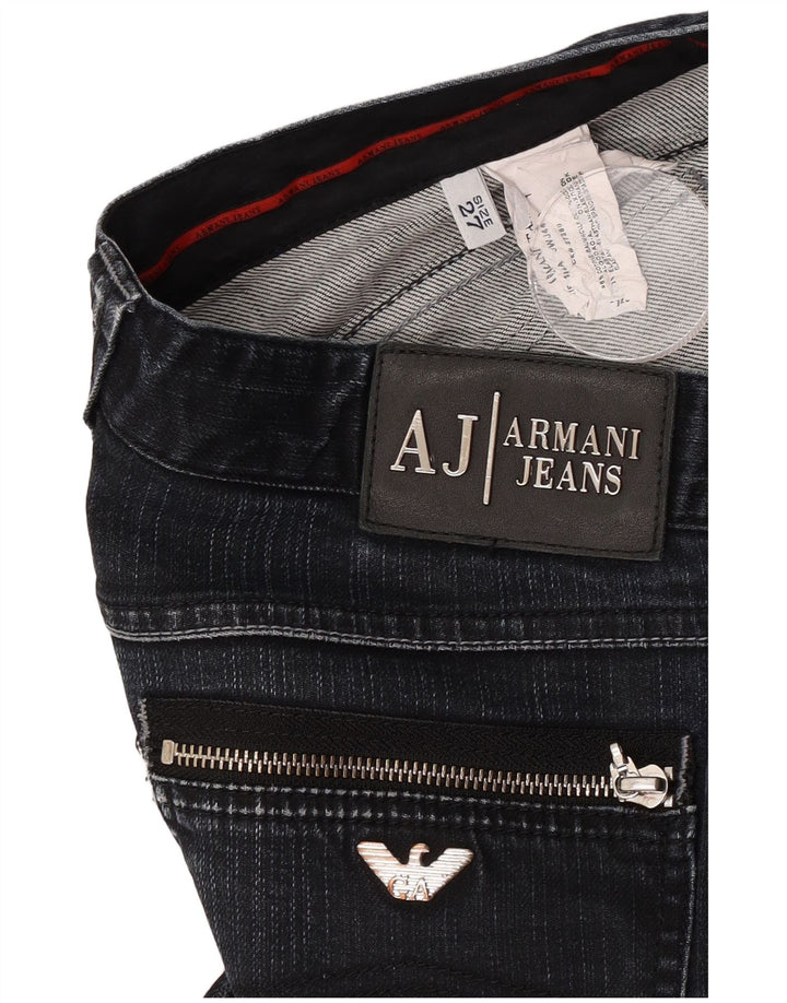 Armani Dame Slim Jeans W27 L28 Marineblå Bomuld