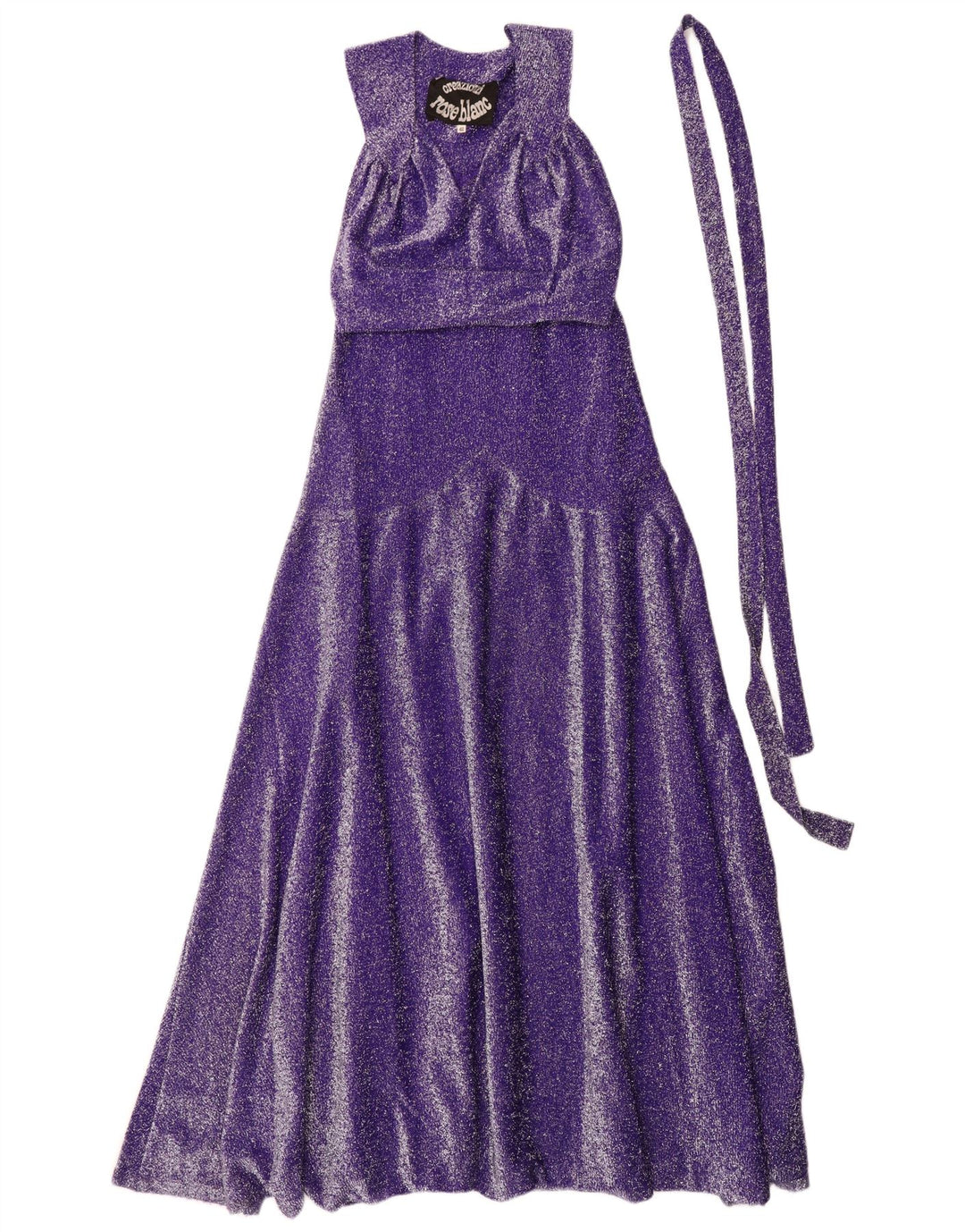 Vintage ærmeløs maxikjole til kvinder IT 42 Medium Lilla