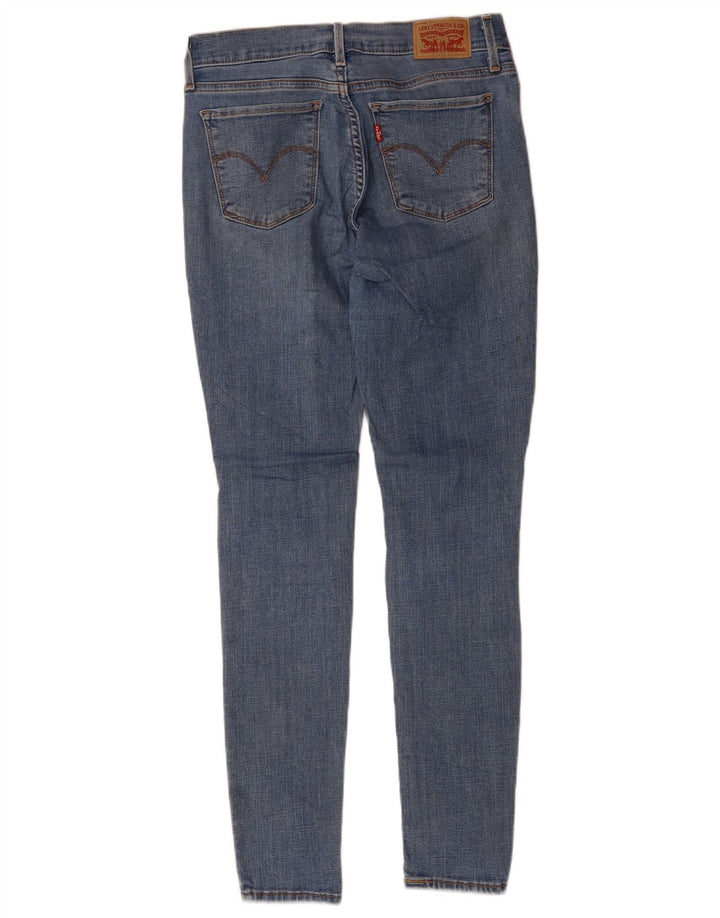 LEVI'S Dame 710 Distressed Super Skinny Jeans W28 L30 Blå Polyester