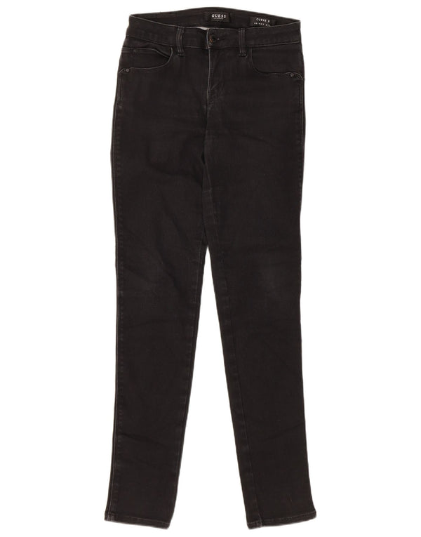 Guess Womens Curve X Mid Rise Skinny Jeans W25 L29 Sort