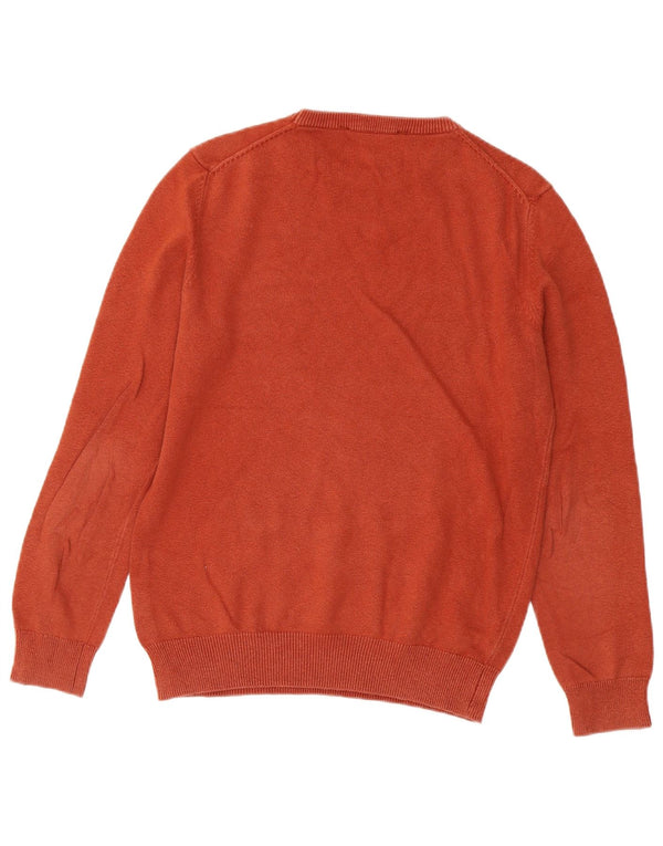 CREW TØJ Herre Crew Neck Jumper Sweater Lille Orange Bomuld