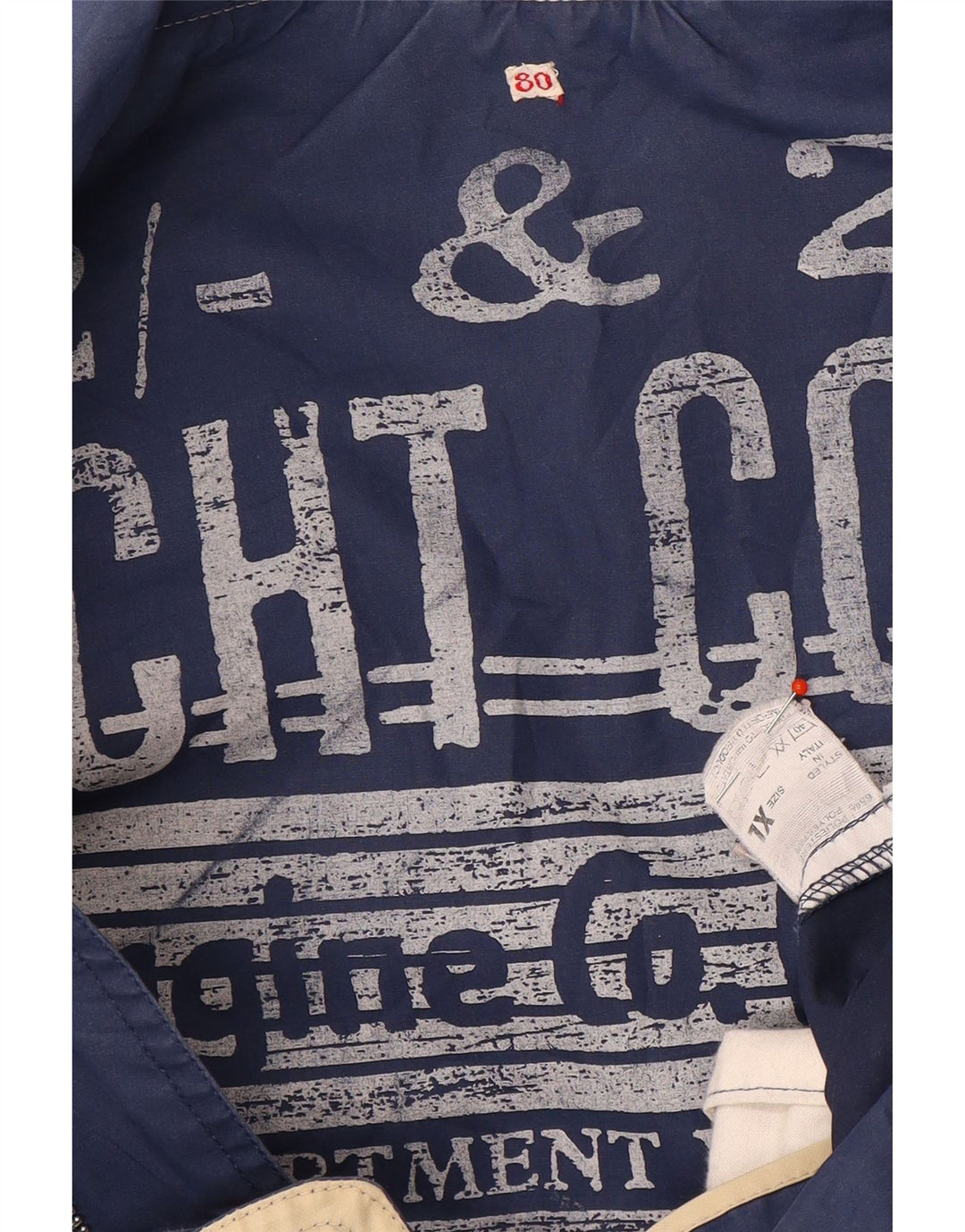 Vintage Herre Utility Jacket UK 42 XL Navy Blue Polyester