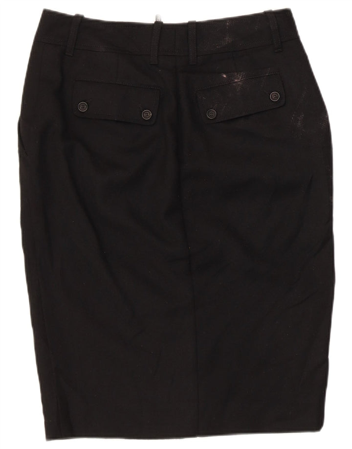 Belstaff Graphic Pencil Skirt IT 44 Medium W30 Sort Uld