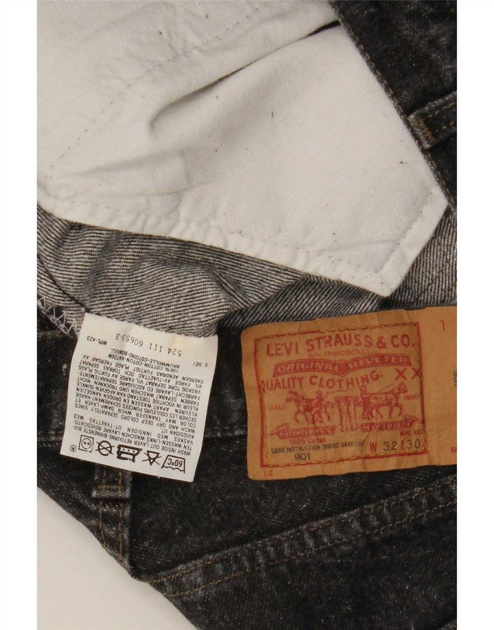 Levi's Womens 901 Tapered Jeans W32 L30 Grå Bomuld