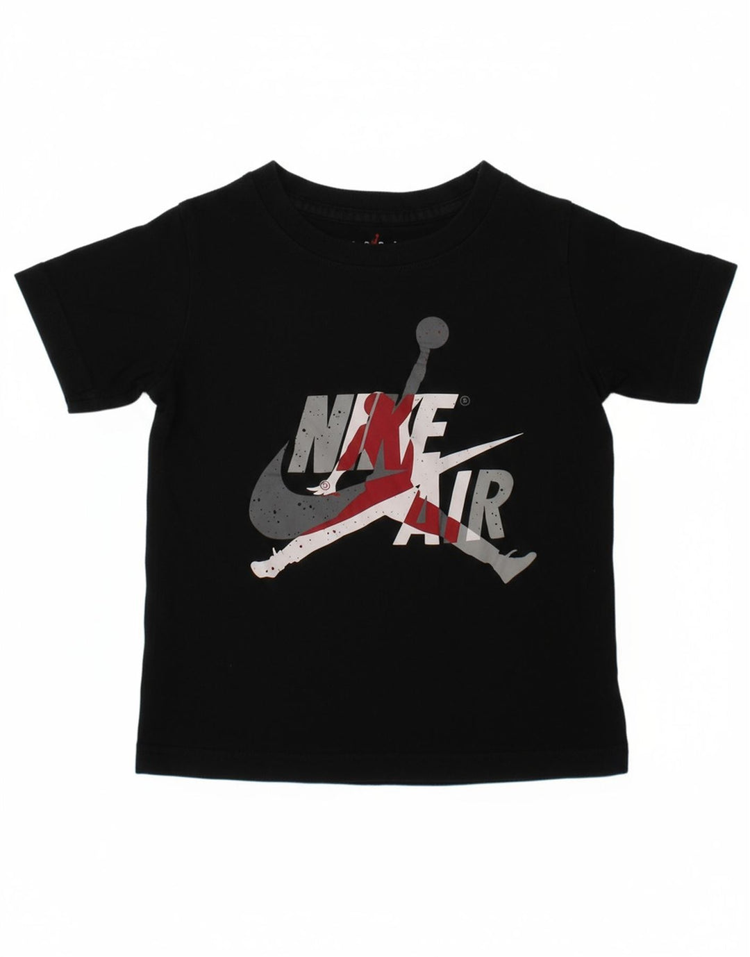 JORDAN Boys Graphic T-Shirt Top 4-5 Years Small Black Cotton