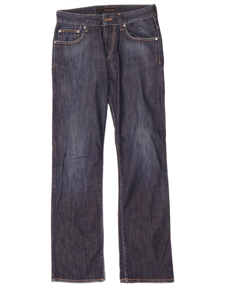 Calvin Klein Dame Bootcut Jeans W30 L32 Marineblå Bomuld