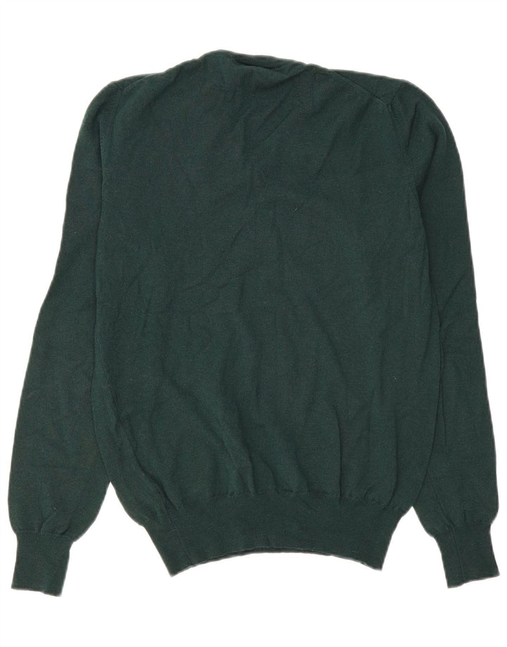 Fred Perry Herre V-hals sweater mellemgrøn uld