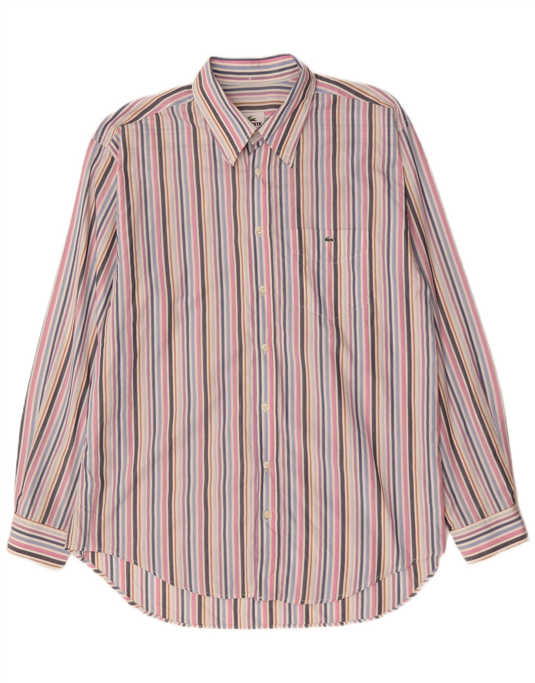 LACOSTE Herreskjorte str. 44 XL Flerfarvet stribet bomuld