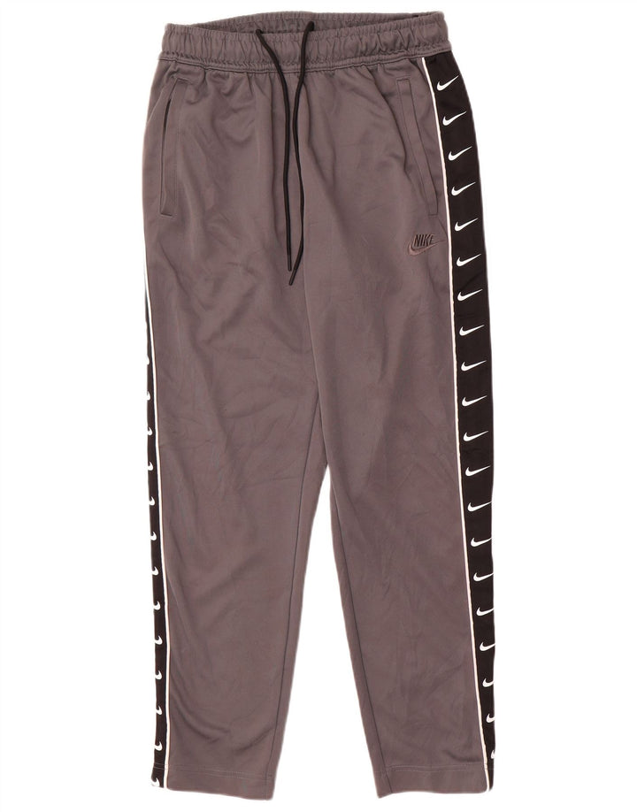 NIKE Mens Graphic Tracksuit Trousers Medium Grey Colourblock Polyester