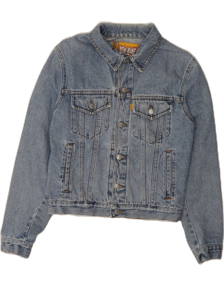 NEW JEANS Womens Crop Denim Jacket UK 10 Small Blue Cotton Vintage New Jeans and Second-Hand New Jeans from Messina Hembry 