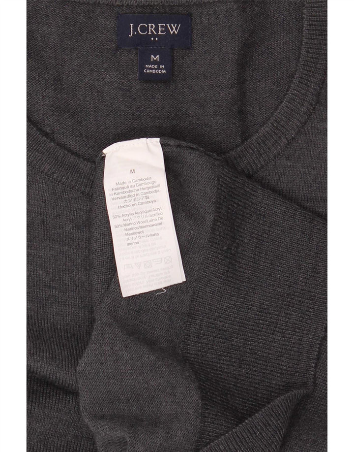 J. Crew Herre Crew Neck Jumper Sweater Medium Grå Akryl