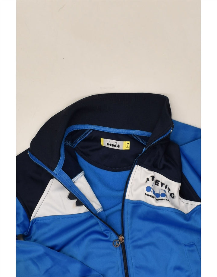 DIADORA Boys Tracksuit Top Jacket 7-8 Years Medium Blue Polyester | Vintage Diadora | Thrift | Second-Hand Diadora | Used Clothing | Messina Hembry 