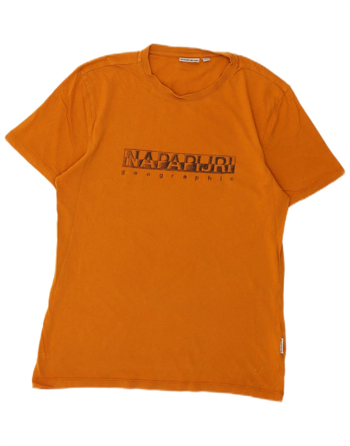 Napapijri Herre grafisk T-shirt top lille orange bomuld