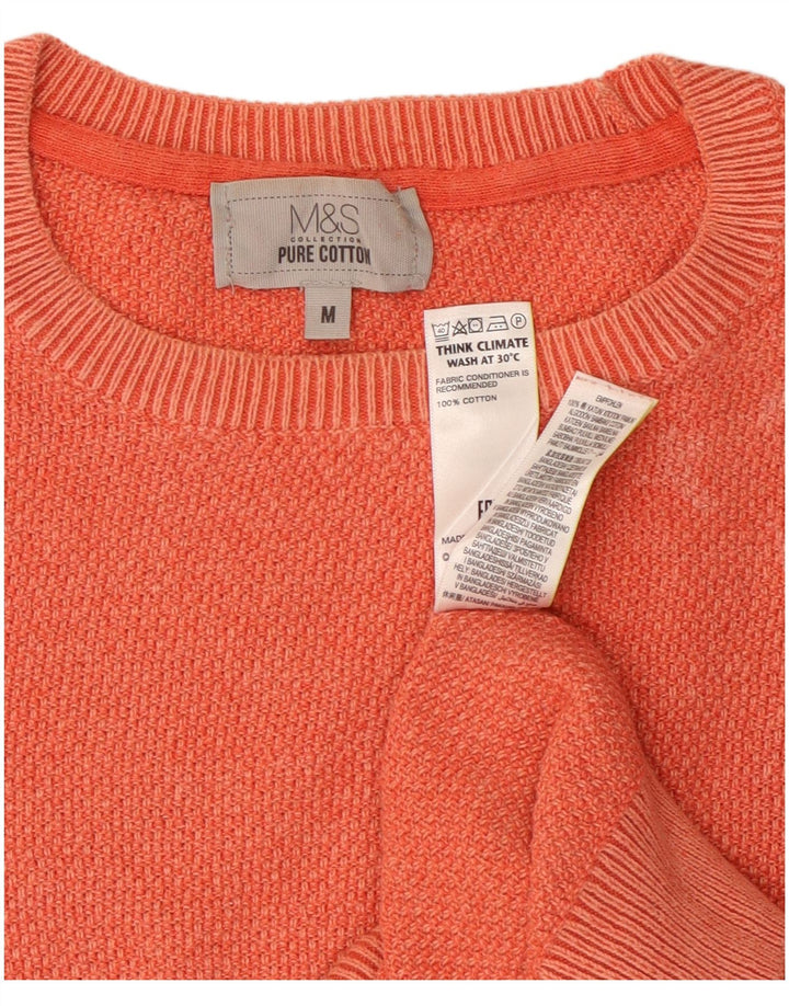 Marks & Spencer Herre sweater med rund hals, medium orange bomuld