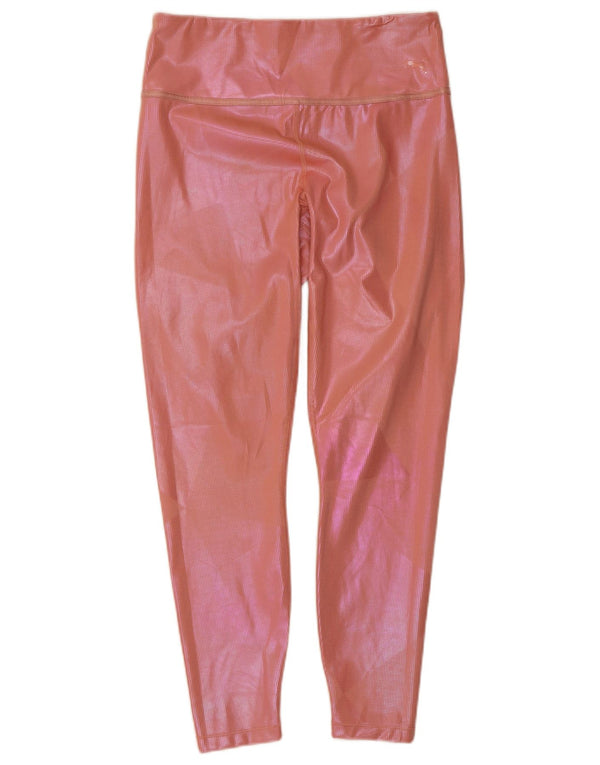 Puma Womens Crop Leggings UK 12 Medium Pink