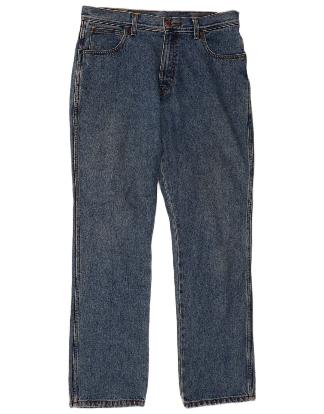 Wrangler Herre Regular Fit Straight Jeans W34 L32 Blå Bomuld