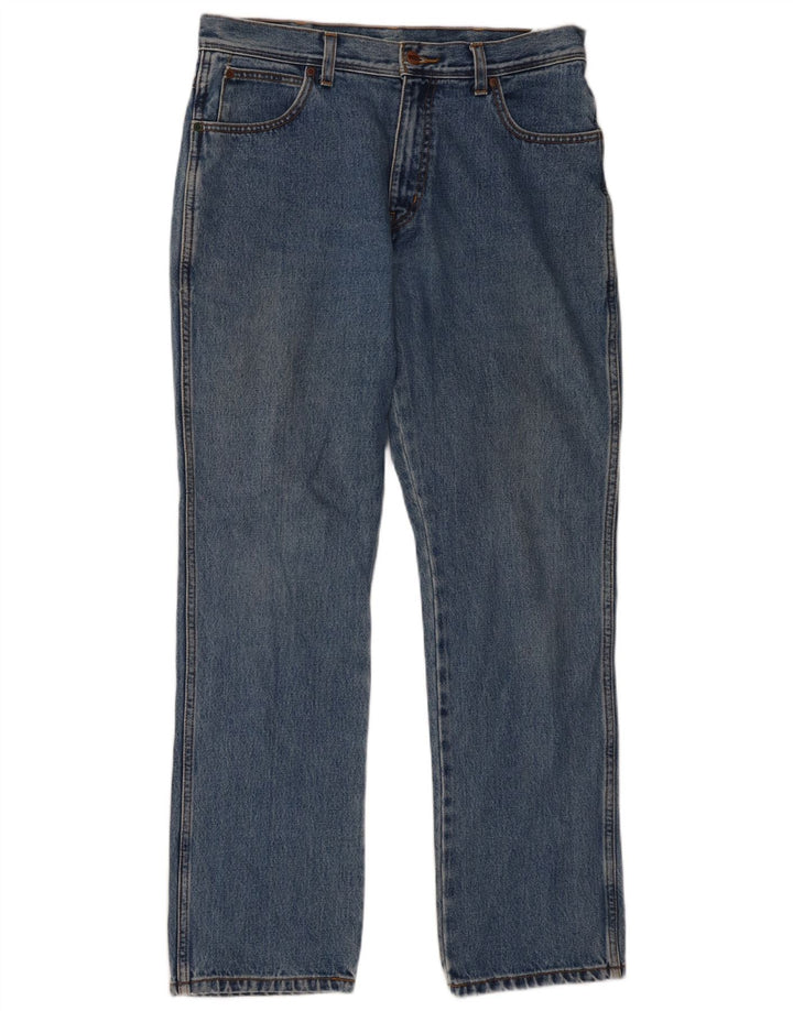 Wrangler Herre Regular Fit Straight Jeans W34 L32 Blå Bomuld
