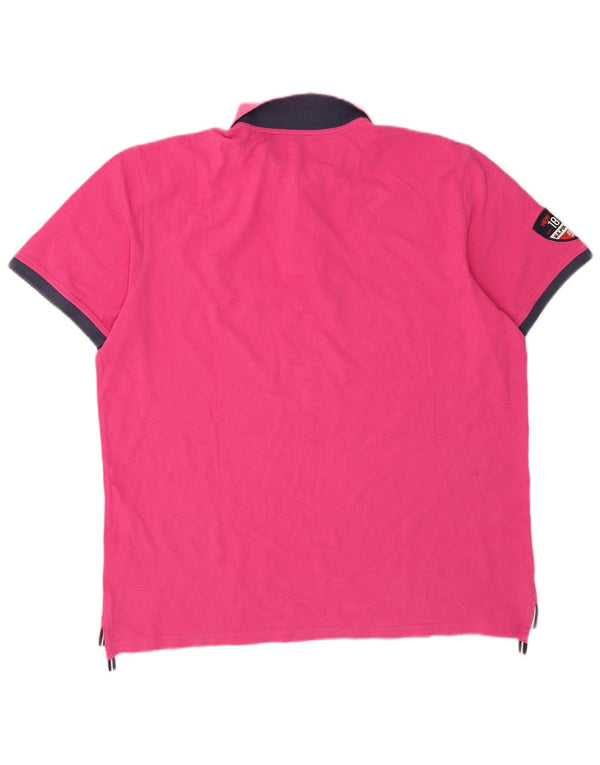 U.S. Polo Assn. Herreskjorte 2XL Pink Colourblock Bomuld