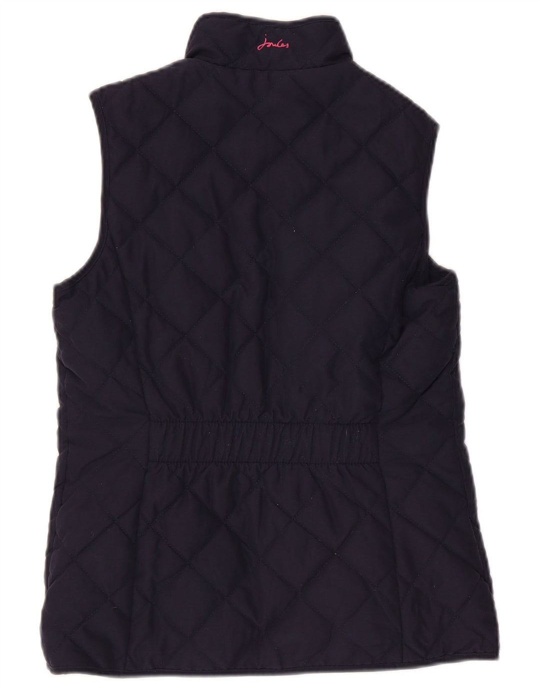 Joules Dame Quilted Gilet UK 8 Small Navy Blue Polyester