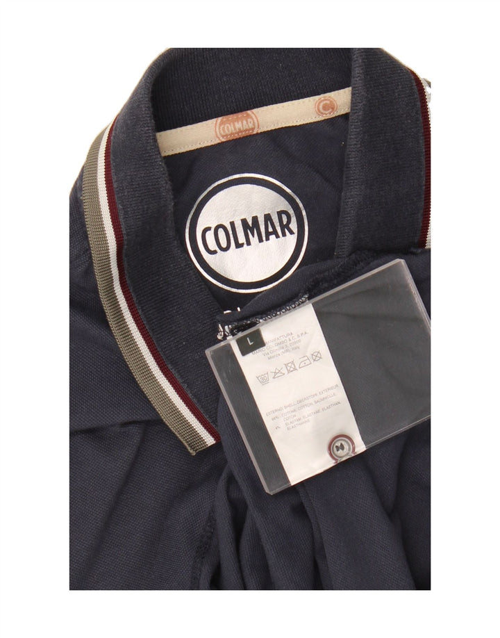 COLMAR Mens Polo Shirt Large Navy Blue Cotton Vintage Colmar and Second-Hand Colmar from Messina Hembry 