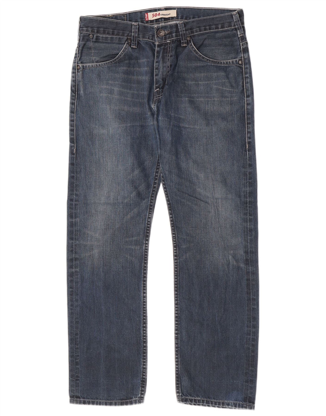 Levi's Herre 504 lige jeans W32 L27 blå bomuld