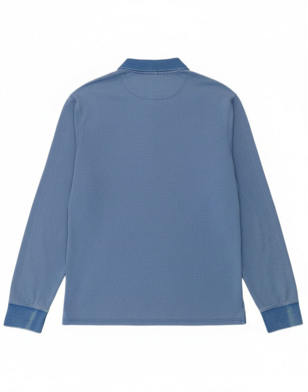 Armani Jeans Herre Regular Langærmet Polo Shirt Lille Blå Bomuld