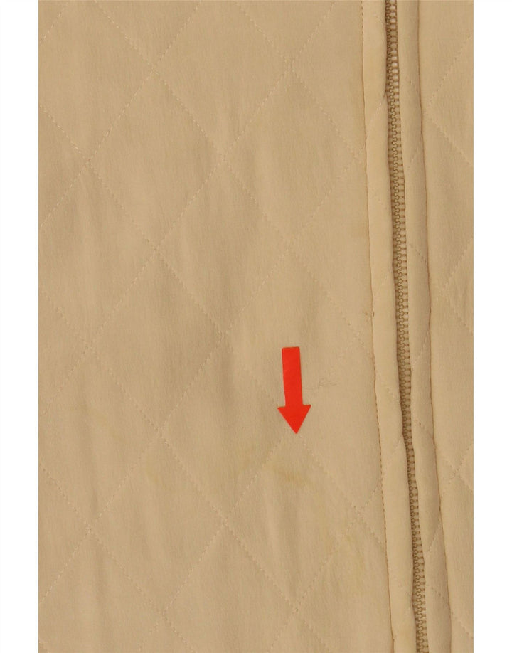 CHERIE Womens Quilted Gilet IT 52 2XL Beige Polyester Vintage cherie and Second-Hand cherie from Messina Hembry 