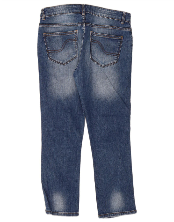 Fat Face Dame Capri Jeans UK 8 Small W28 L22 Blå Bomuld