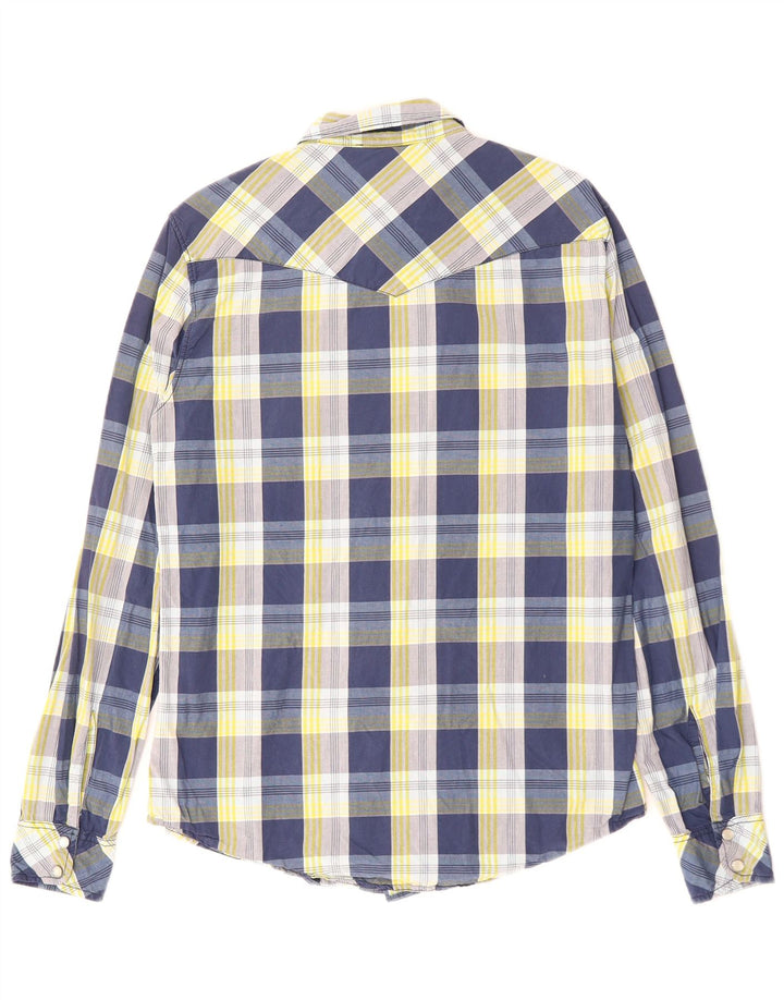 LEVI'S Herre Slim Fit skjorte Medium marineblå ternet bomuld