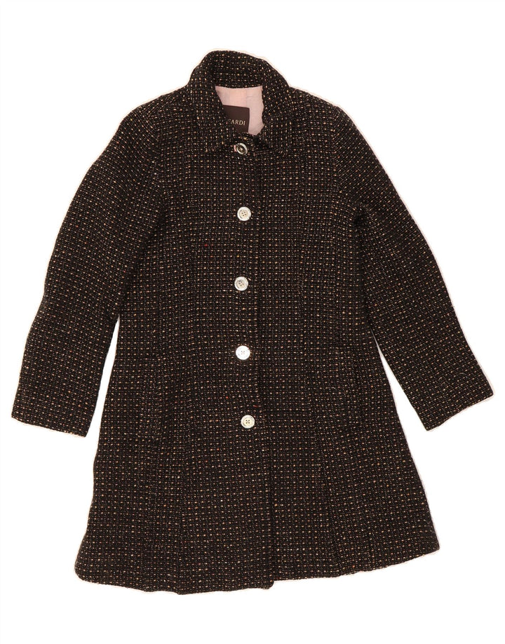 TRUSSARDI JUNIOR Girls Overcoat 9-10 Years Black Flecked Acrylic Vintage Trussardi Junior and Second-Hand Trussardi Junior from Messina Hembry 