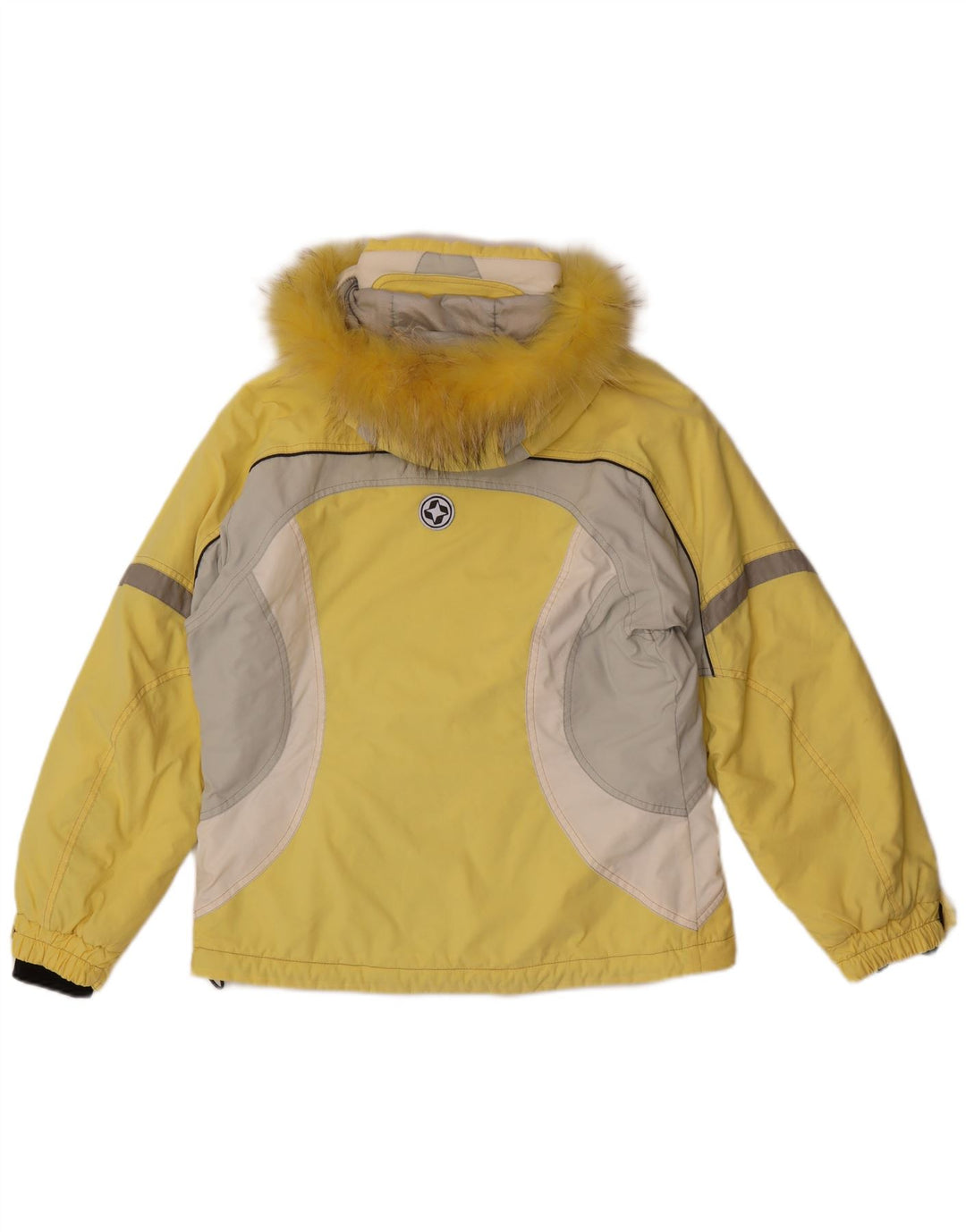 Colmar Skijakke med hætte til kvinder EU 42 XL Gul Colourblock Polyamid