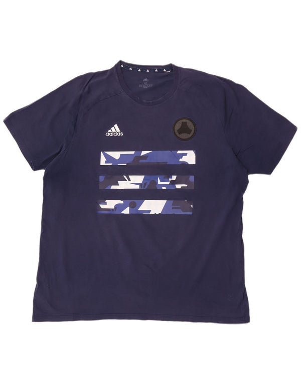 Adidas grafisk T-shirt top til mænd XL marineblå