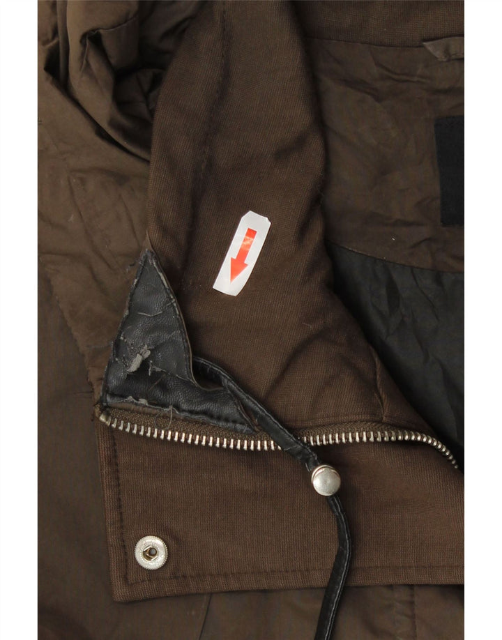 Zara Dame Hætte Oversized Parka Jacket UK 10 Small Khaki