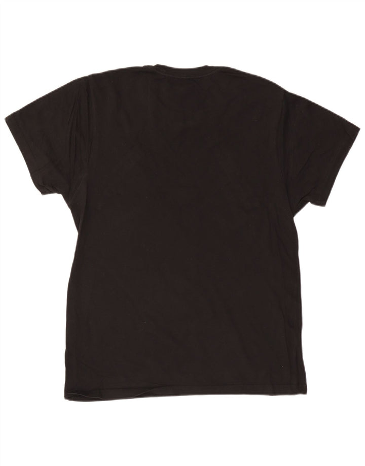 VANS Herre Slim Fit Grafisk T-Shirt Top Medium Sort Bomuld