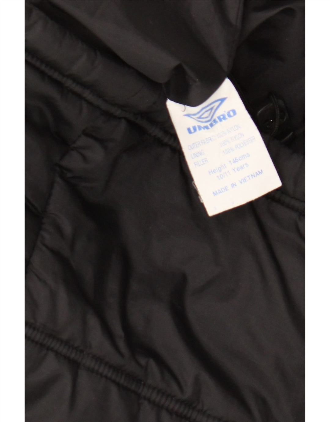 Umbro Boys Polstret Jakke 10-11 År Sort Nylon