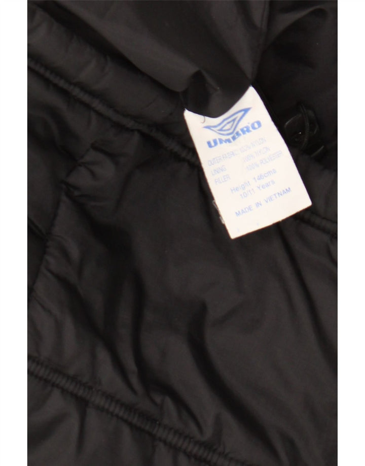 Umbro Boys Polstret Jakke 10-11 År Sort Nylon