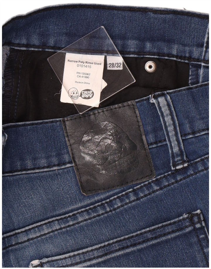 BILLIG MANDAG Dame Skinny Jeans W28 L32 Blå Bomuld